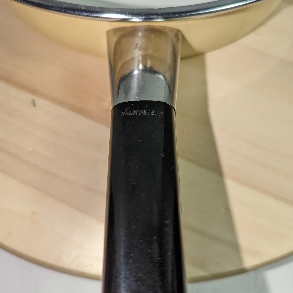 MARUBISHI Mushroom Enamelware Cookware Covered Sauce Pan